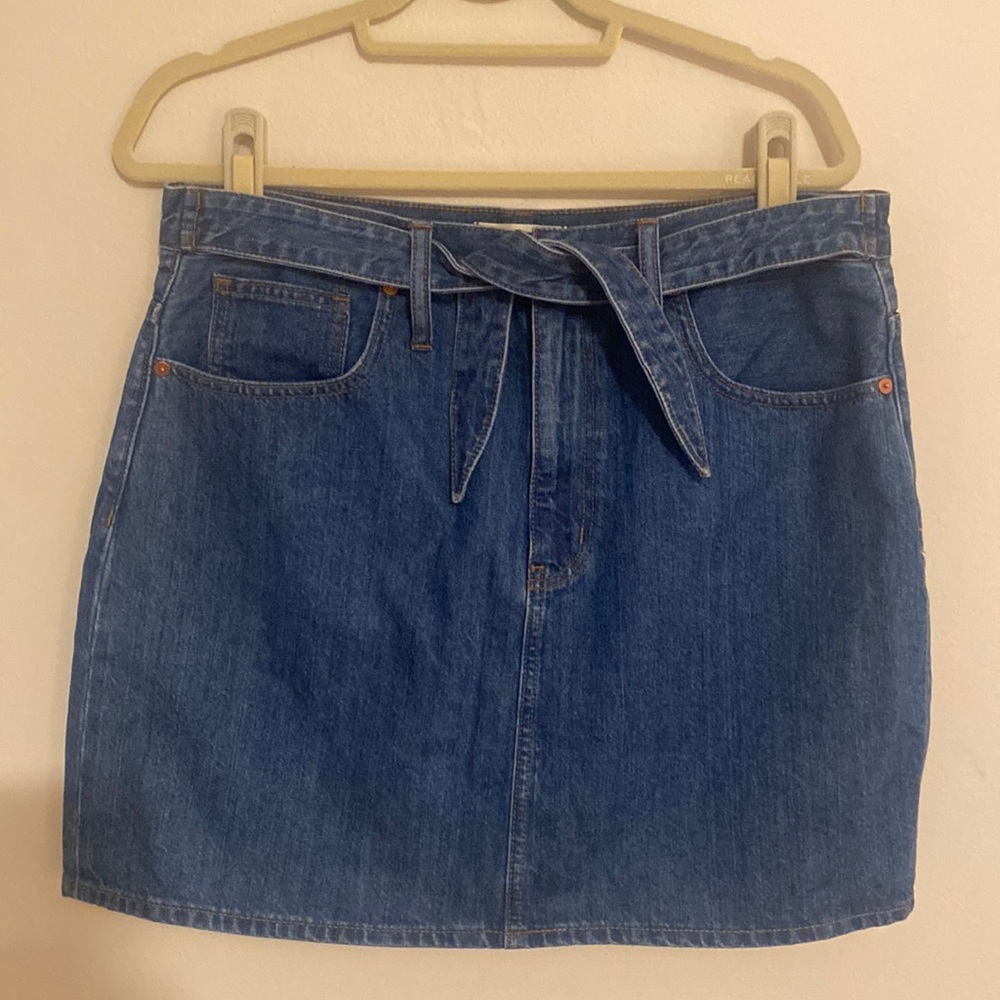 NWT Madewell Rigid Denim Straight Mini Skirt